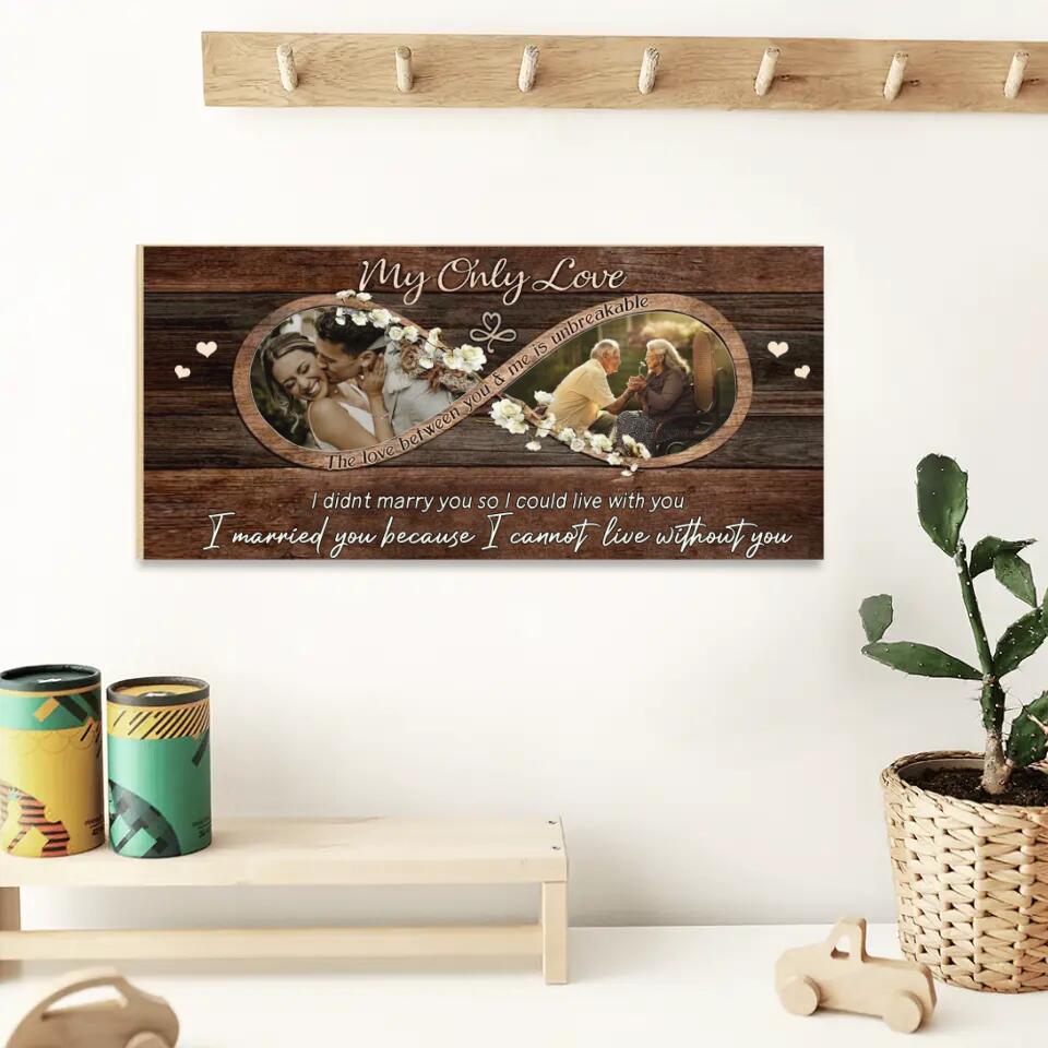 My Only Love The Love Between You And Me Is Unbreakable - Personalized Key Holder - 1 Year Anniversary Gift For Wife