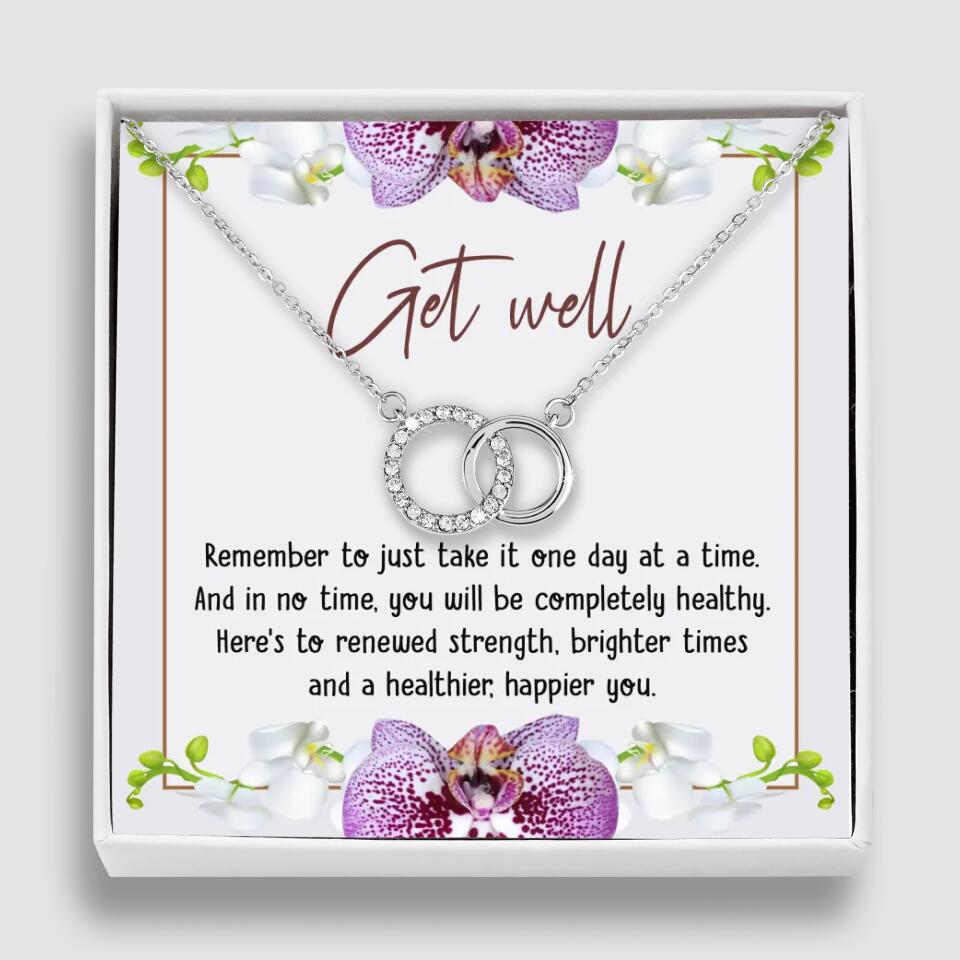 Get Well, Remember To Just Take It One Day At A Time - Love Knot Necklaces - Get Well Surgery Gift