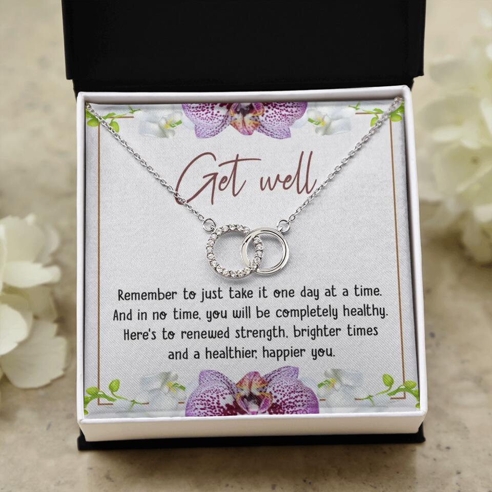 Get Well, Remember To Just Take It One Day At A Time - Love Knot Necklaces - Get Well Surgery Gift