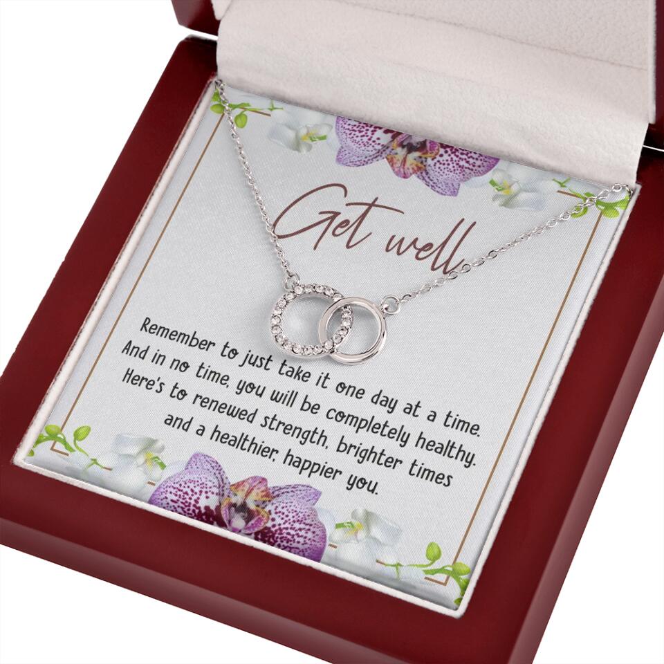 Get Well, Remember To Just Take It One Day At A Time - Love Knot Necklaces - Get Well Surgery Gift
