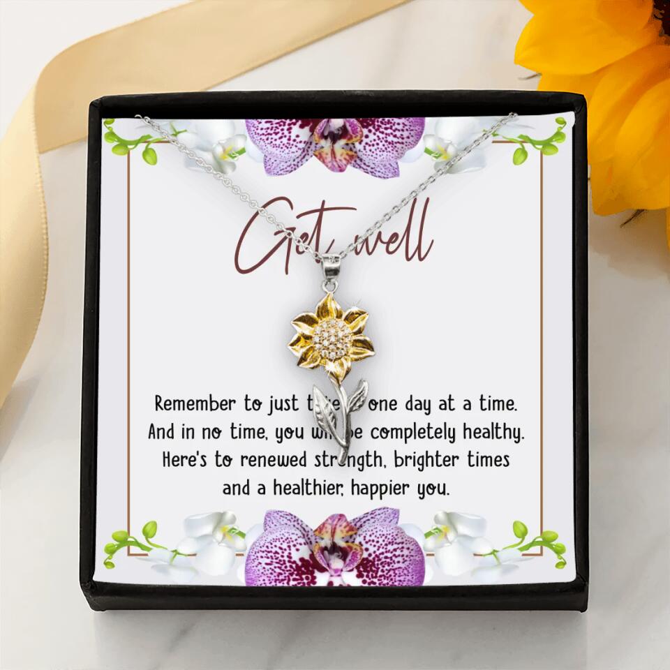 Get Well, Remember To Just Take It One Day At A Time - Love Knot Necklaces - Get Well Surgery Gift