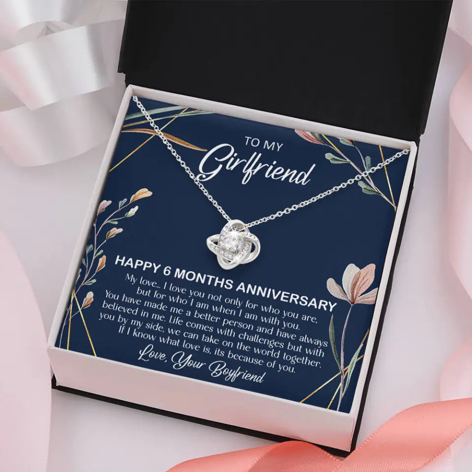 Personalized Valentine Gifts - Happy 1 Month 1st To My Girlfriend Personalized Jewelry