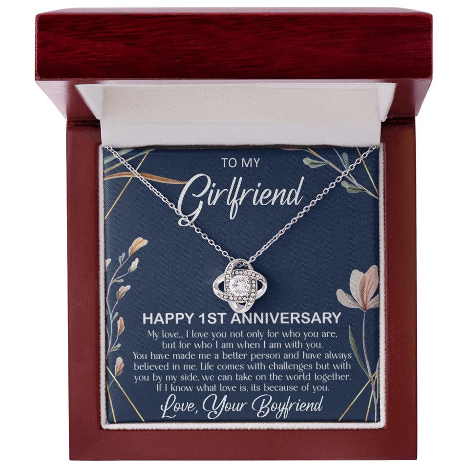 Personalized Valentine Gifts - Happy 1 Month 1st To My Girlfriend Personalized Jewelry