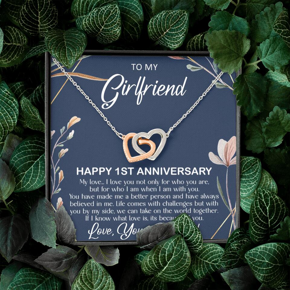 Personalized Valentine Gifts - Happy 1 Month 1st To My Girlfriend Personalized Jewelry