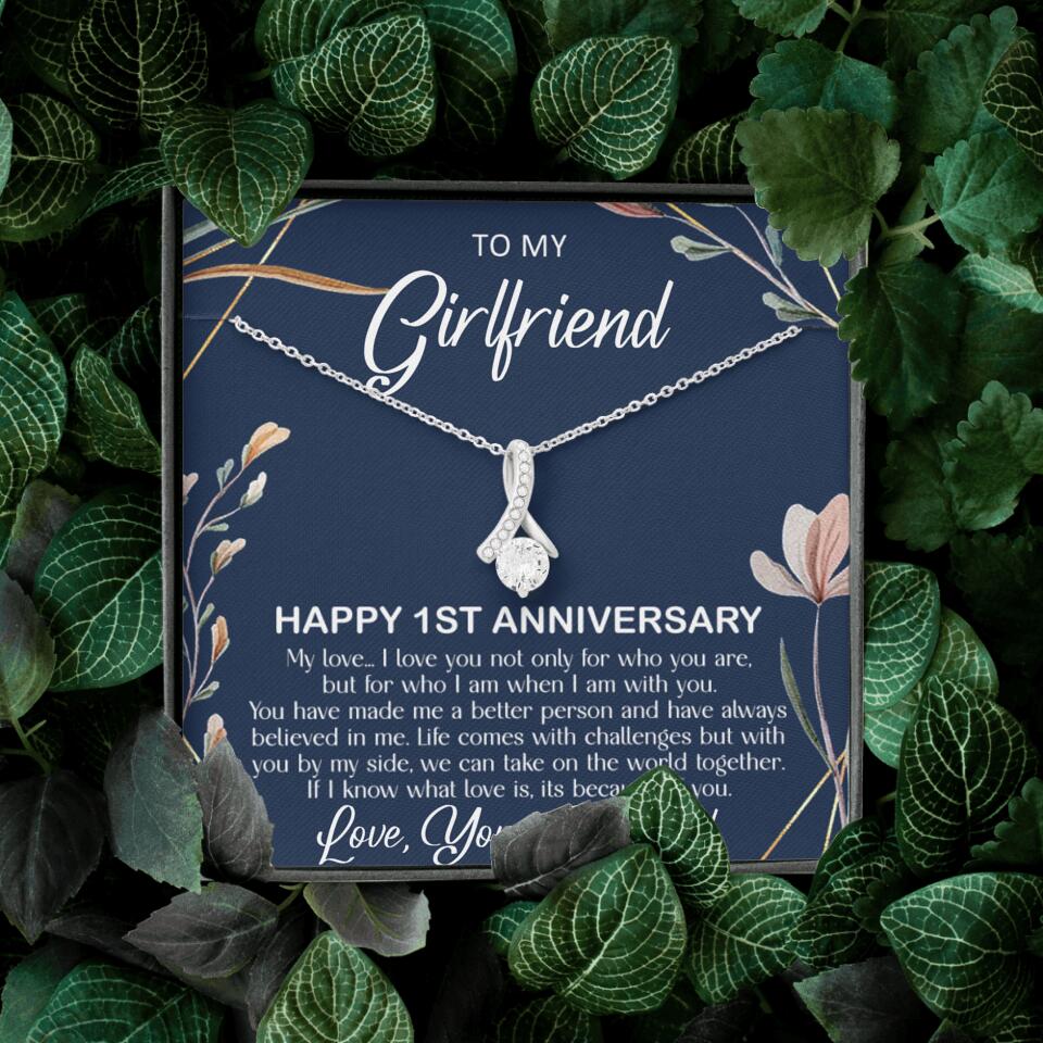Personalized Valentine Gifts - Happy 1 Month 1st To My Girlfriend Personalized Jewelry