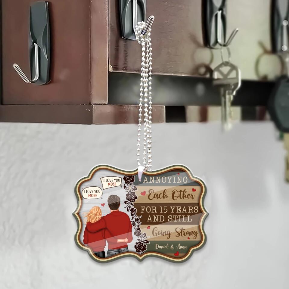 Personalized Valentine Gifts - Annoying Each Other For Many Years Custom Car Ornament Christmas Gift For Couples