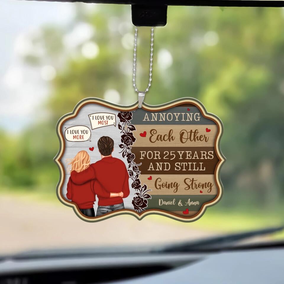 Personalized Valentine Gifts - Annoying Each Other For Many Years Custom Car Ornament Christmas Gift For Couples