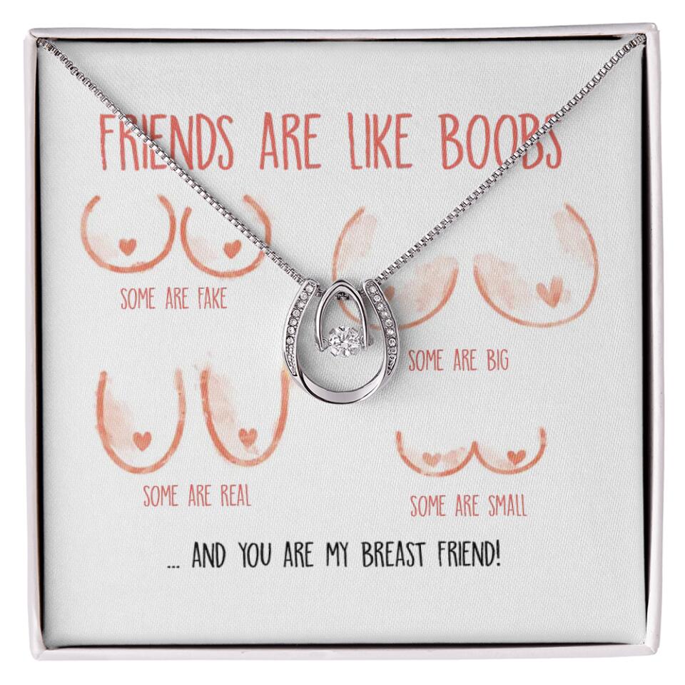 Friends Are Like Boobs Personalized Funny Necklace
