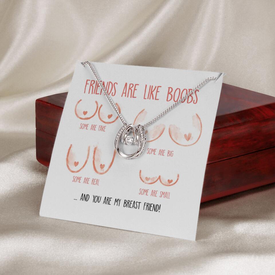 Friends Are Like Boobs Personalized Funny Necklace