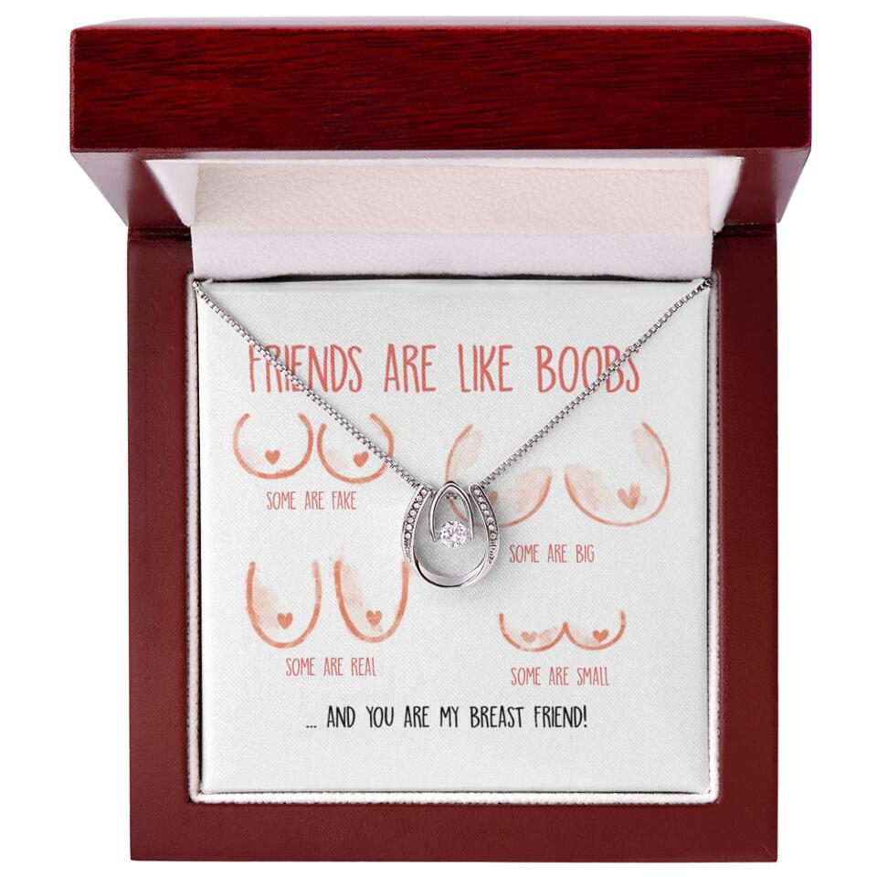 Friends Are Like Boobs Personalized Funny Necklace