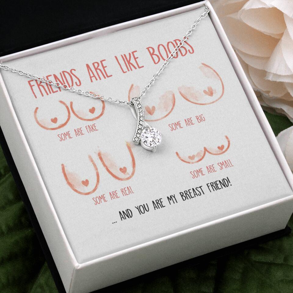 Friends Are Like Boobs Personalized Funny Necklace