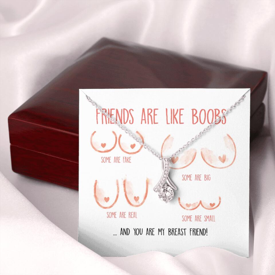 Friends Are Like Boobs Personalized Funny Necklace