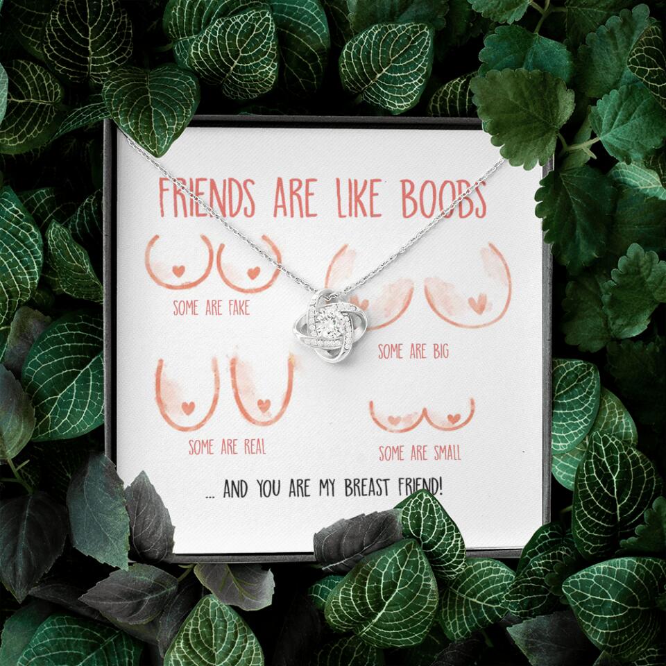 Friends Are Like Boobs Personalized Funny Necklace