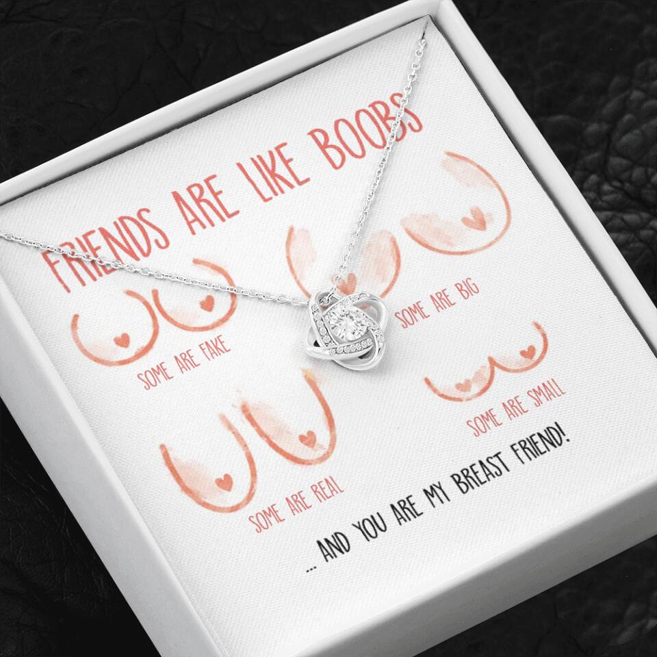 Friends Are Like Boobs Personalized Funny Necklace