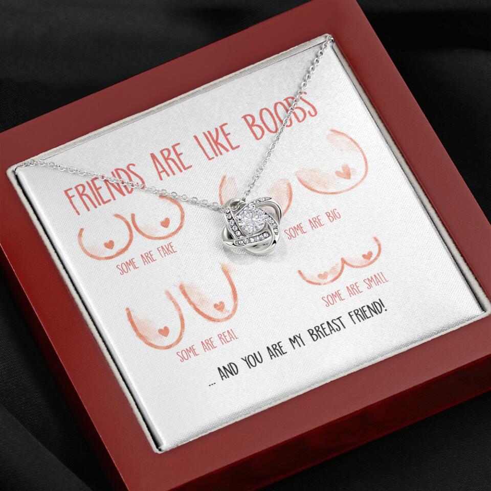 Friends Are Like Boobs Personalized Funny Necklace