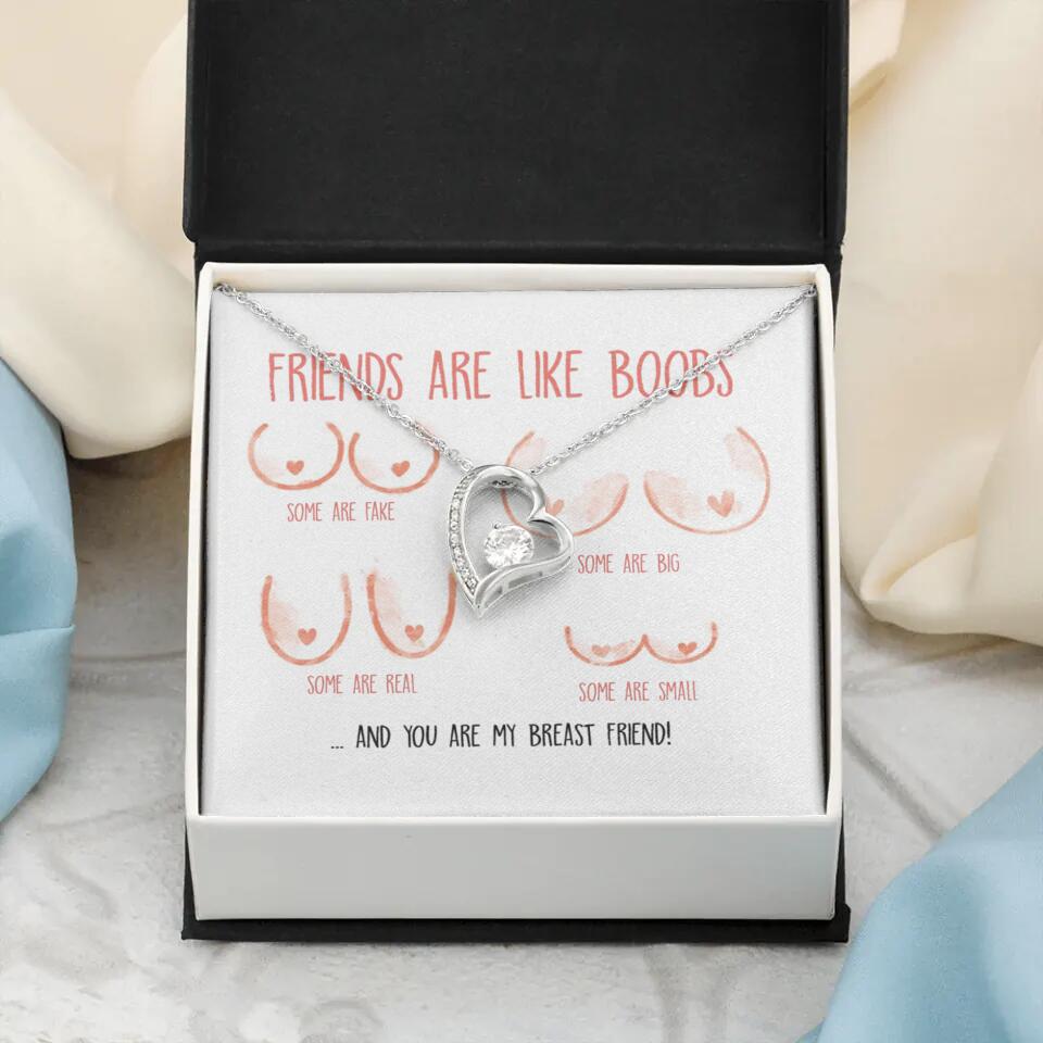 Friends Are Like Boobs Personalized Funny Necklace