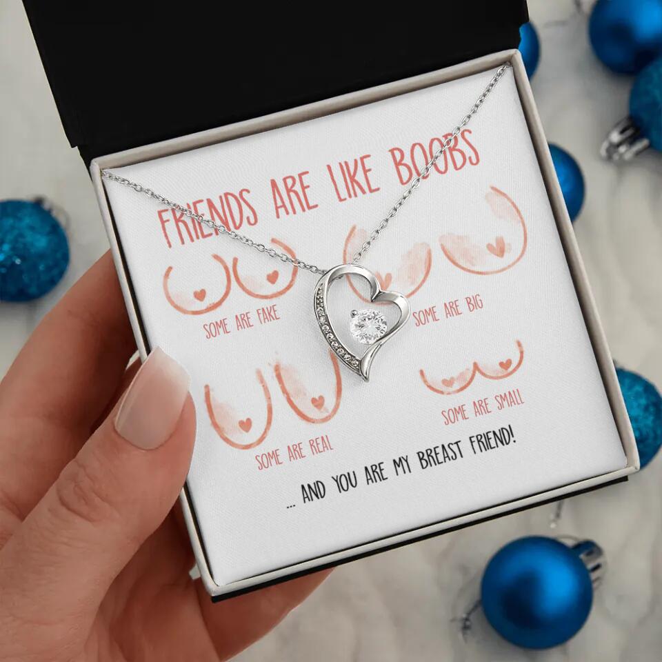 Friends Are Like Boobs Personalized Funny Necklace