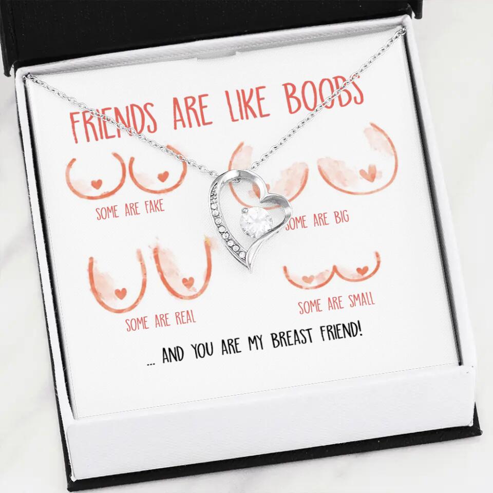 Friends Are Like Boobs Personalized Funny Necklace