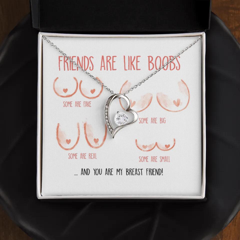 Friends Are Like Boobs Personalized Funny Necklace