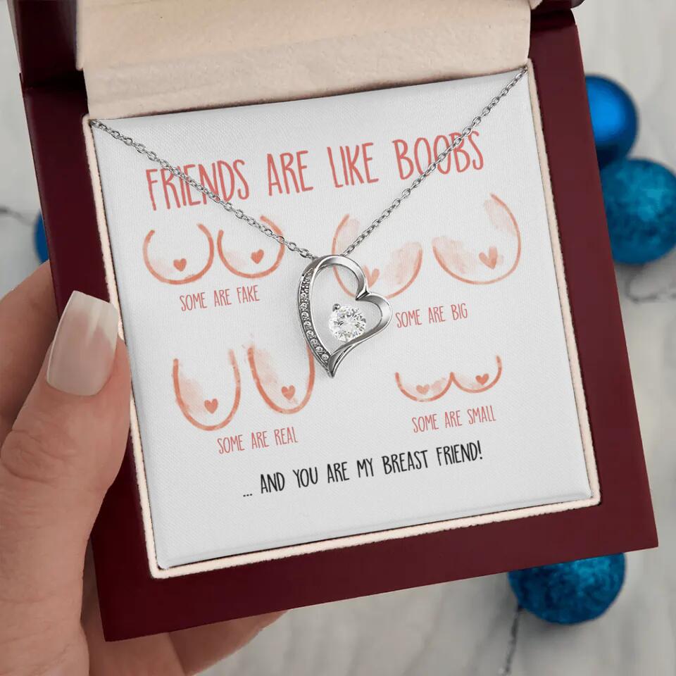 Friends Are Like Boobs Personalized Funny Necklace
