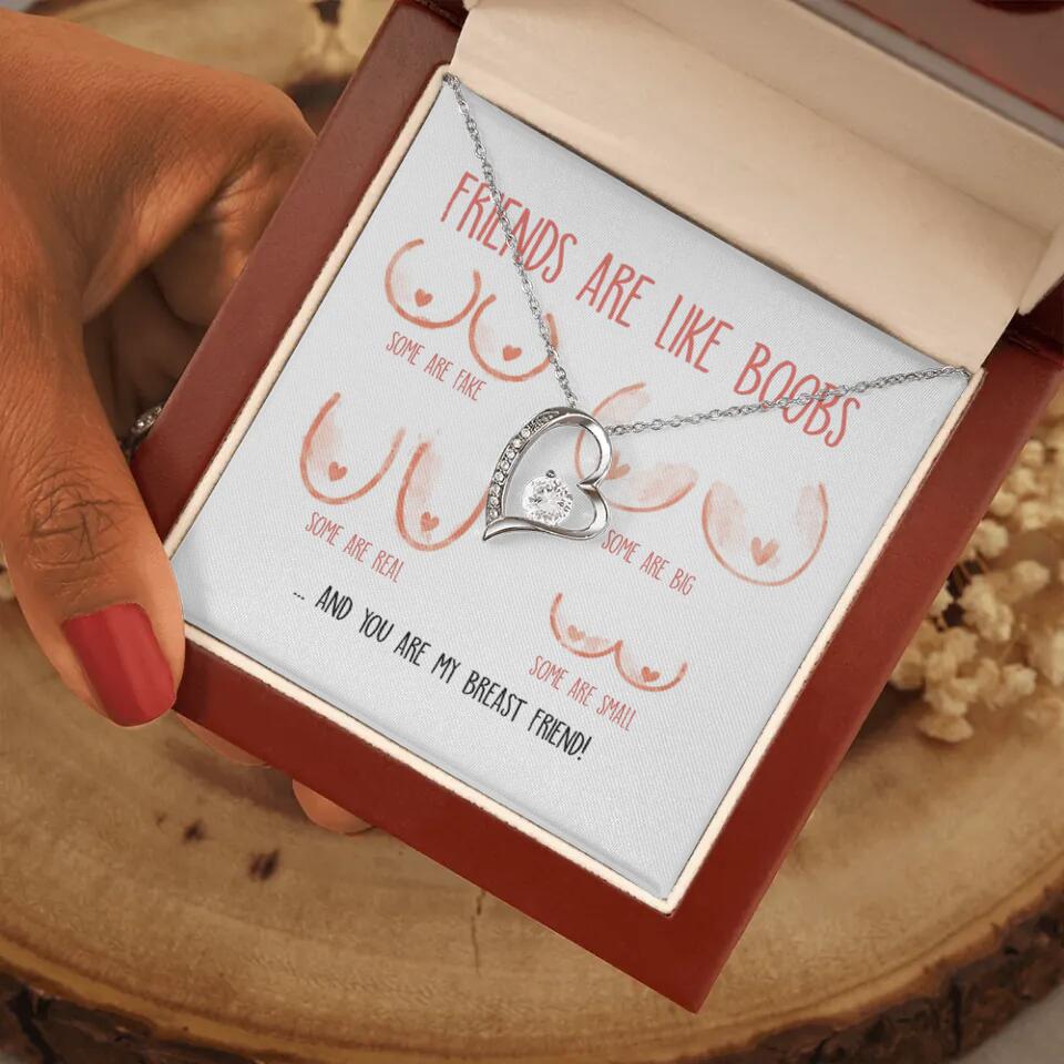 Friends Are Like Boobs Personalized Funny Necklace