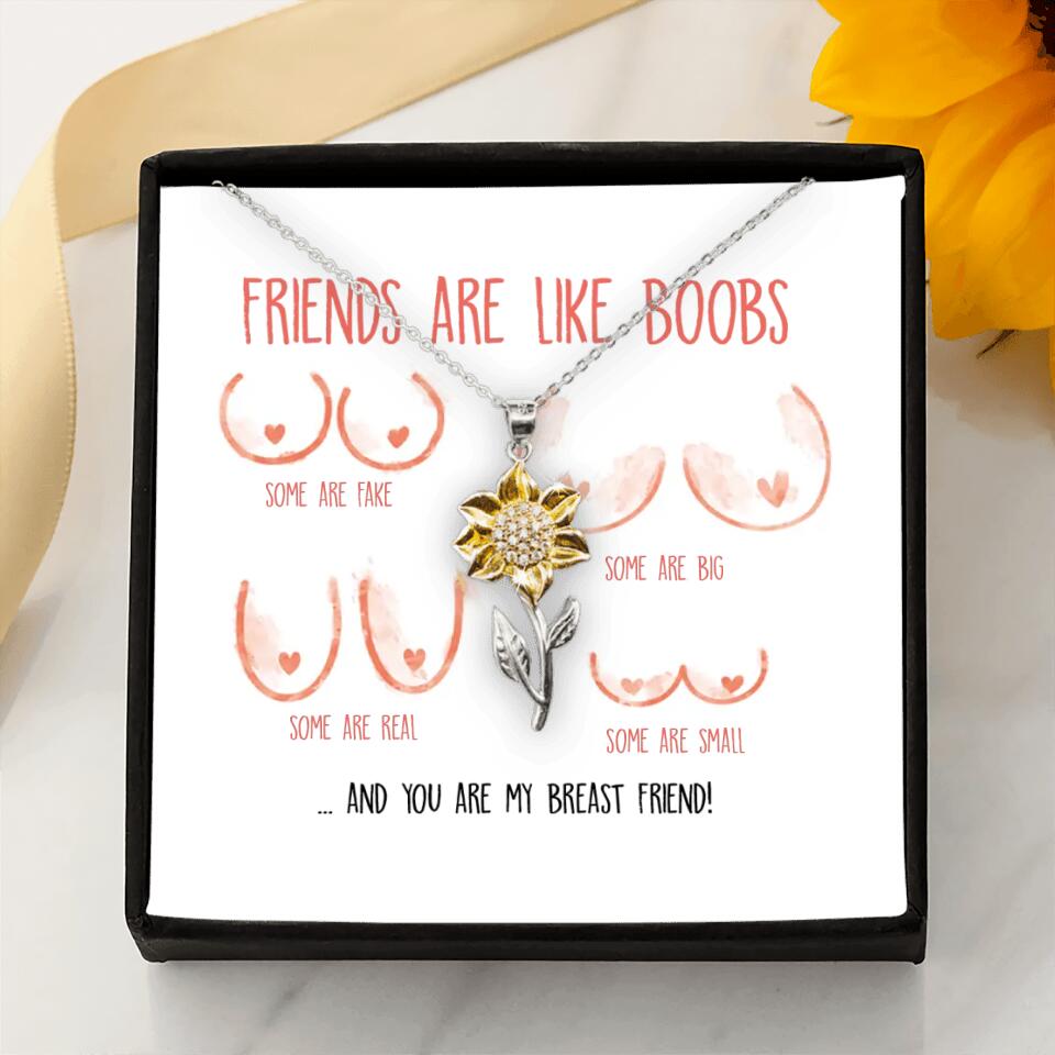 Friends Are Like Boobs Personalized Funny Necklace