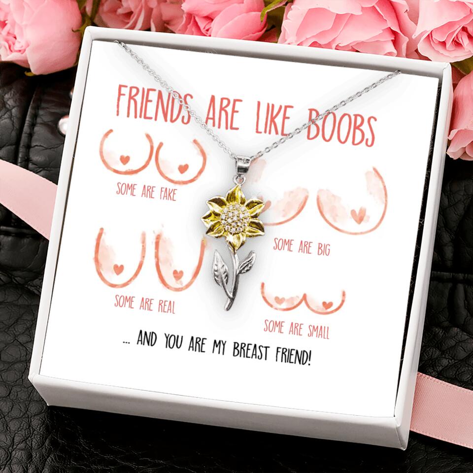 Friends Are Like Boobs Personalized Funny Necklace