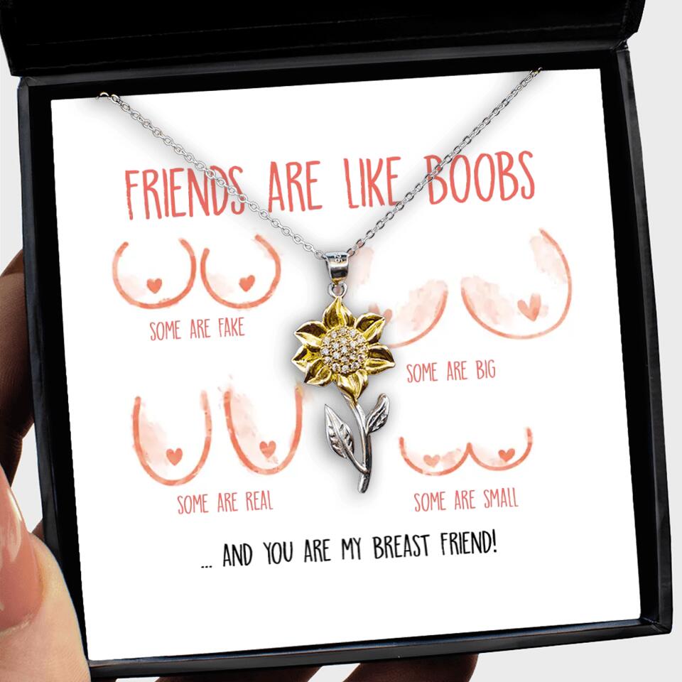Friends Are Like Boobs Personalized Funny Necklace