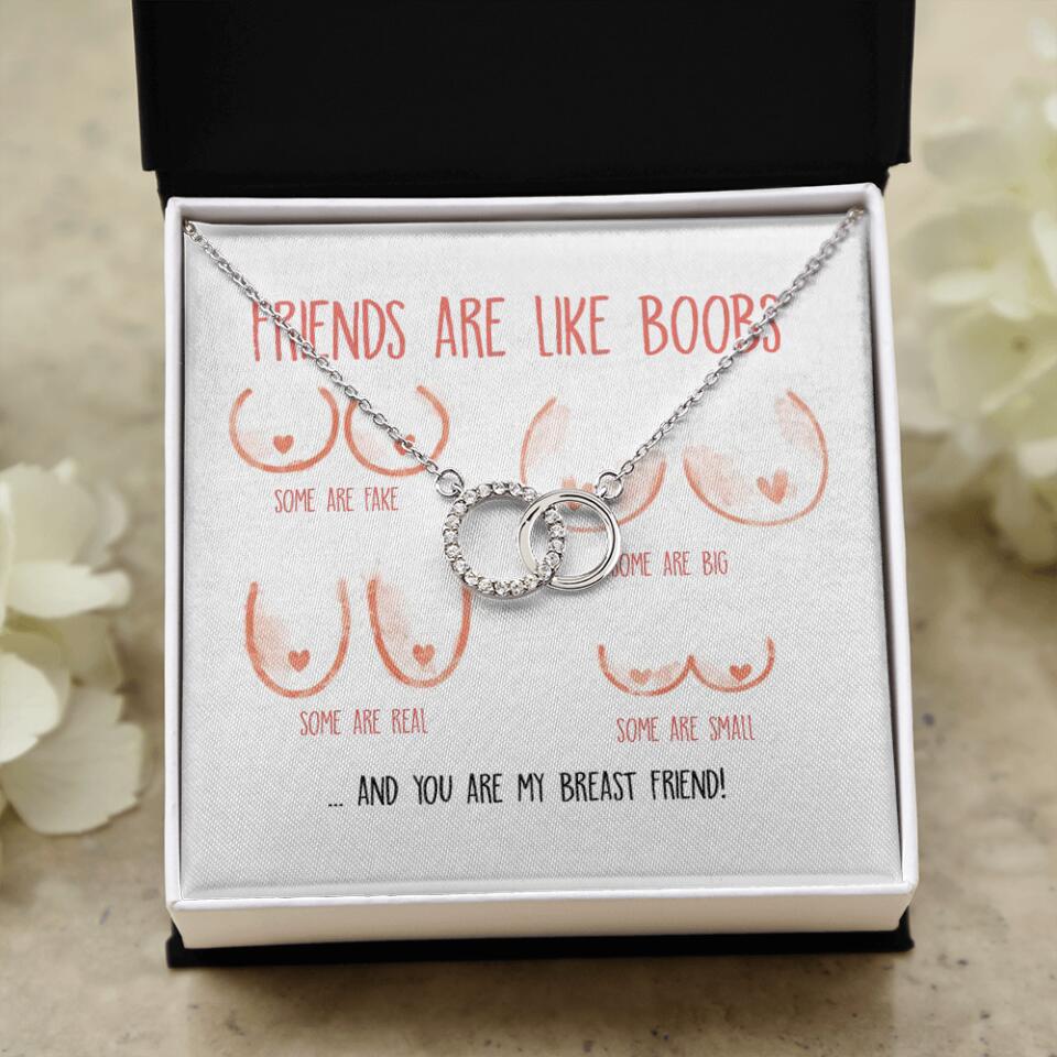 Friends Are Like Boobs Personalized Funny Necklace
