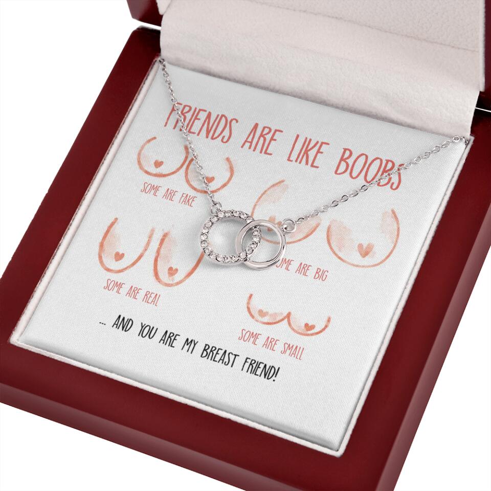 Friends Are Like Boobs Personalized Funny Necklace