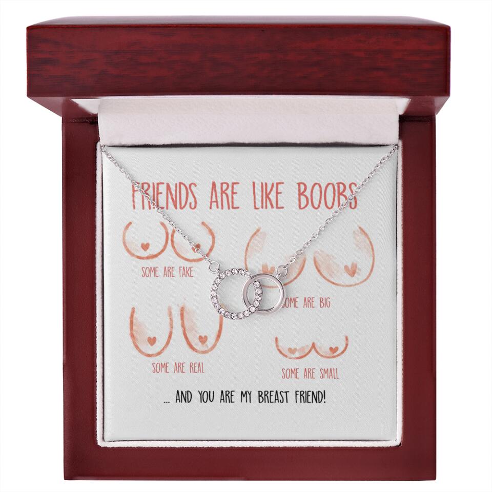 Friends Are Like Boobs Personalized Funny Necklace