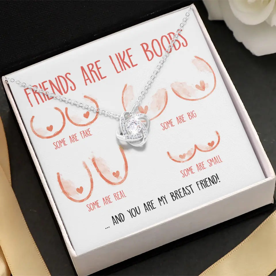 Friends Are Like Boobs Personalized Funny Necklace