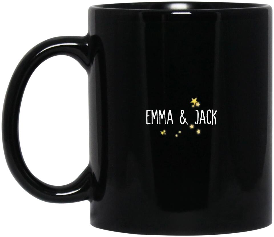 I Love You To The Moon And Back And Forth And Back Personalized Black Mug
