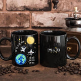 I Love You To The Moon And Back And Forth And Back - Personalized Black Mug - Best Gift For Him/Her For Couple On Anniversary Valentine's Gift - 301ICNVSMU091