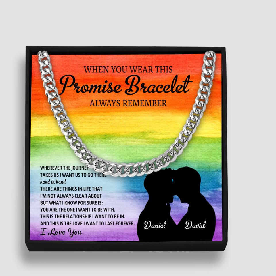 Personalized Valentine Gifts - Always Remember I Love You Cuban Chain