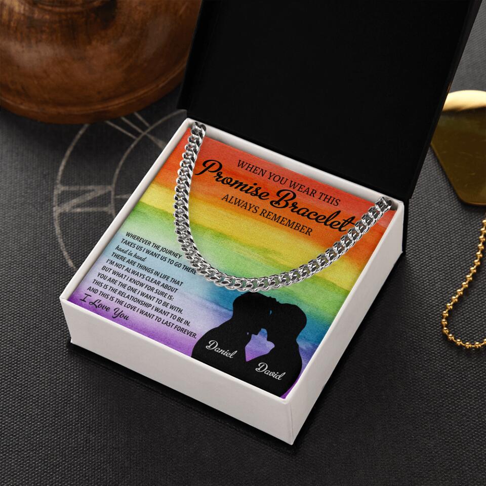 Personalized Valentine Gifts - Always Remember I Love You Cuban Chain