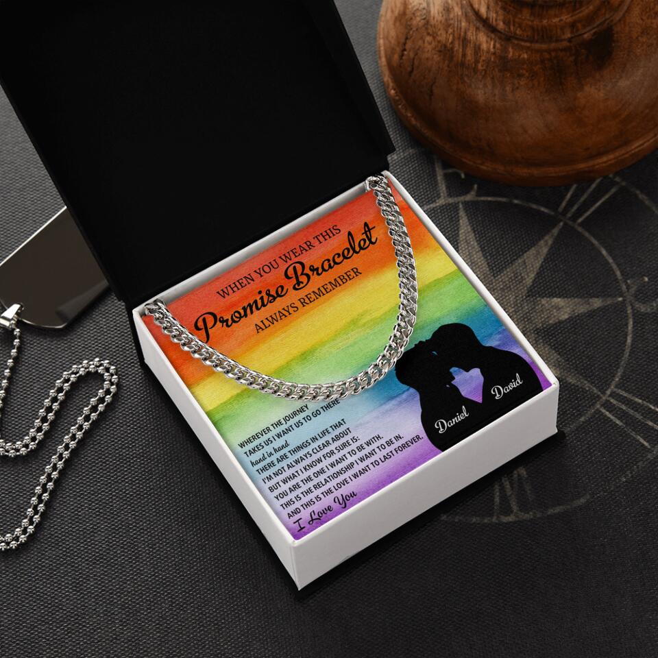 Personalized Valentine Gifts - Always Remember I Love You Cuban Chain