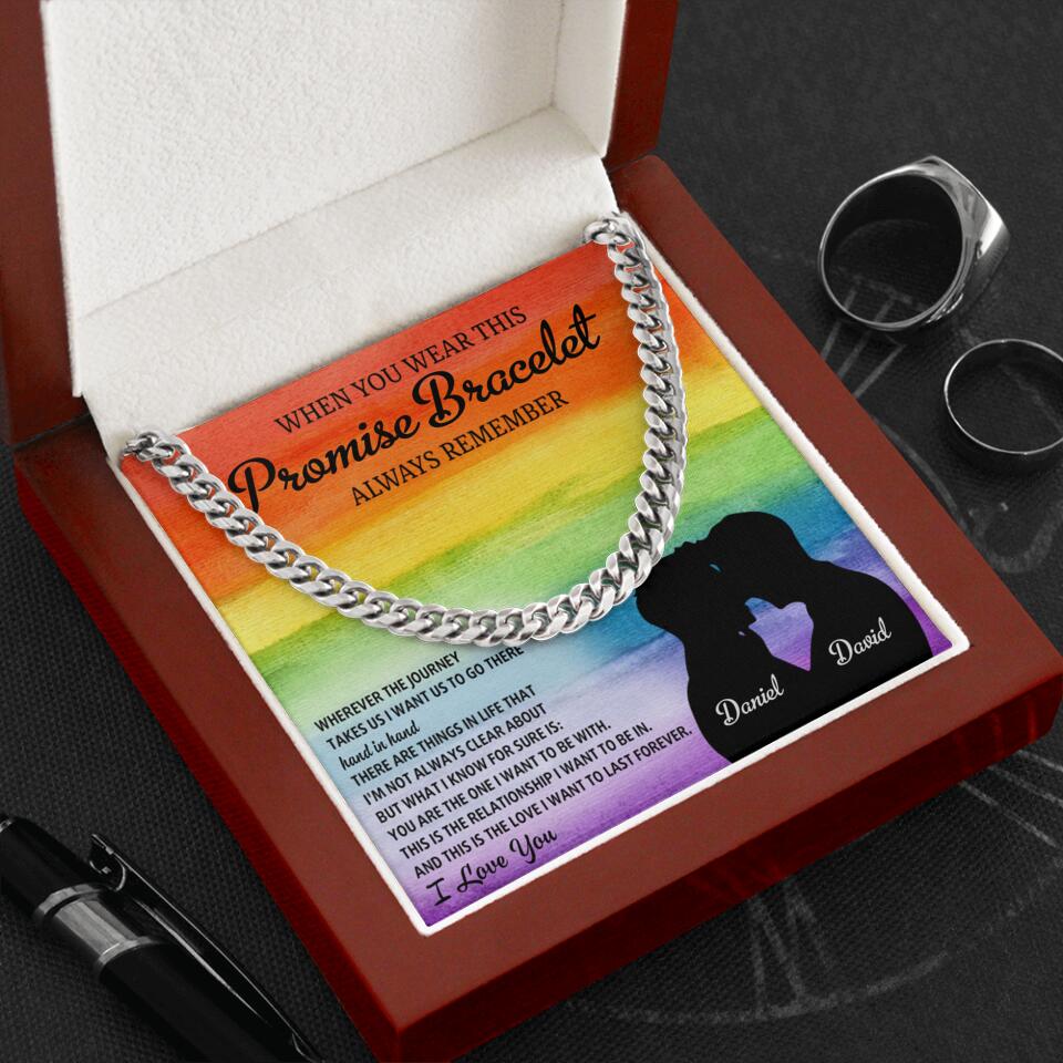 Personalized Valentine Gifts - Always Remember I Love You Cuban Chain