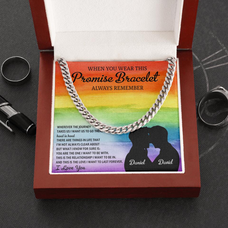 Personalized Valentine Gifts - Always Remember I Love You Cuban Chain