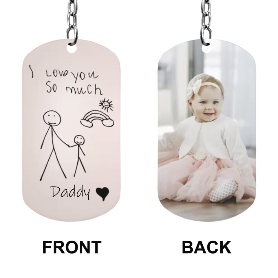 I Love You So Much Daddy - Personalized Keychain - Gift For Dad/Mom Anniversary