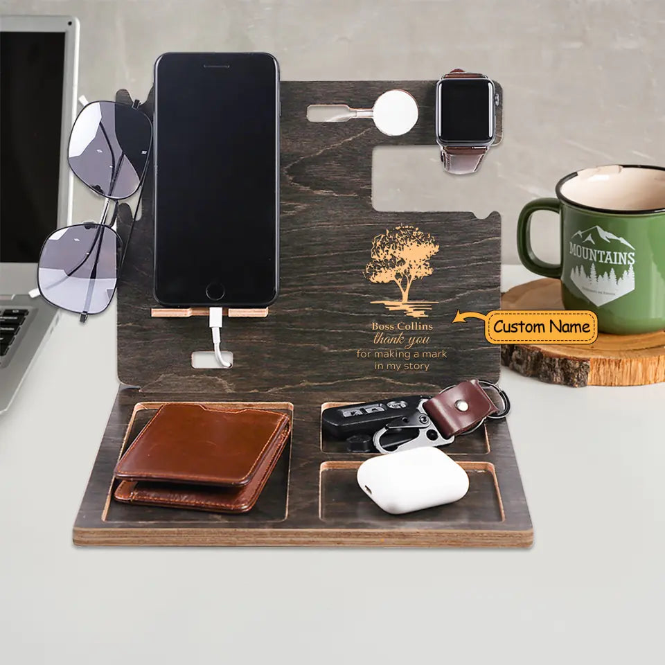 Professor Thank You for Making a Mark in My Story - Personalized Dock Station - Appreciation Gift for Professors