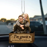 I'm Yours No Refund or Return - Upload Image Car Ornament - Best Gift For Couple Him Her On Anniversaries Birthdays Valentine Christmas - 301IHPBNOR105