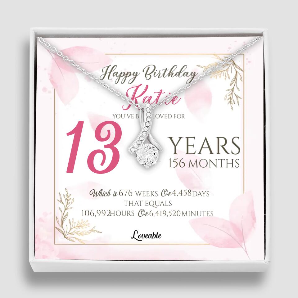 You've Been Loved For Years Personalized Necklaces Birthday Gift For Daughter