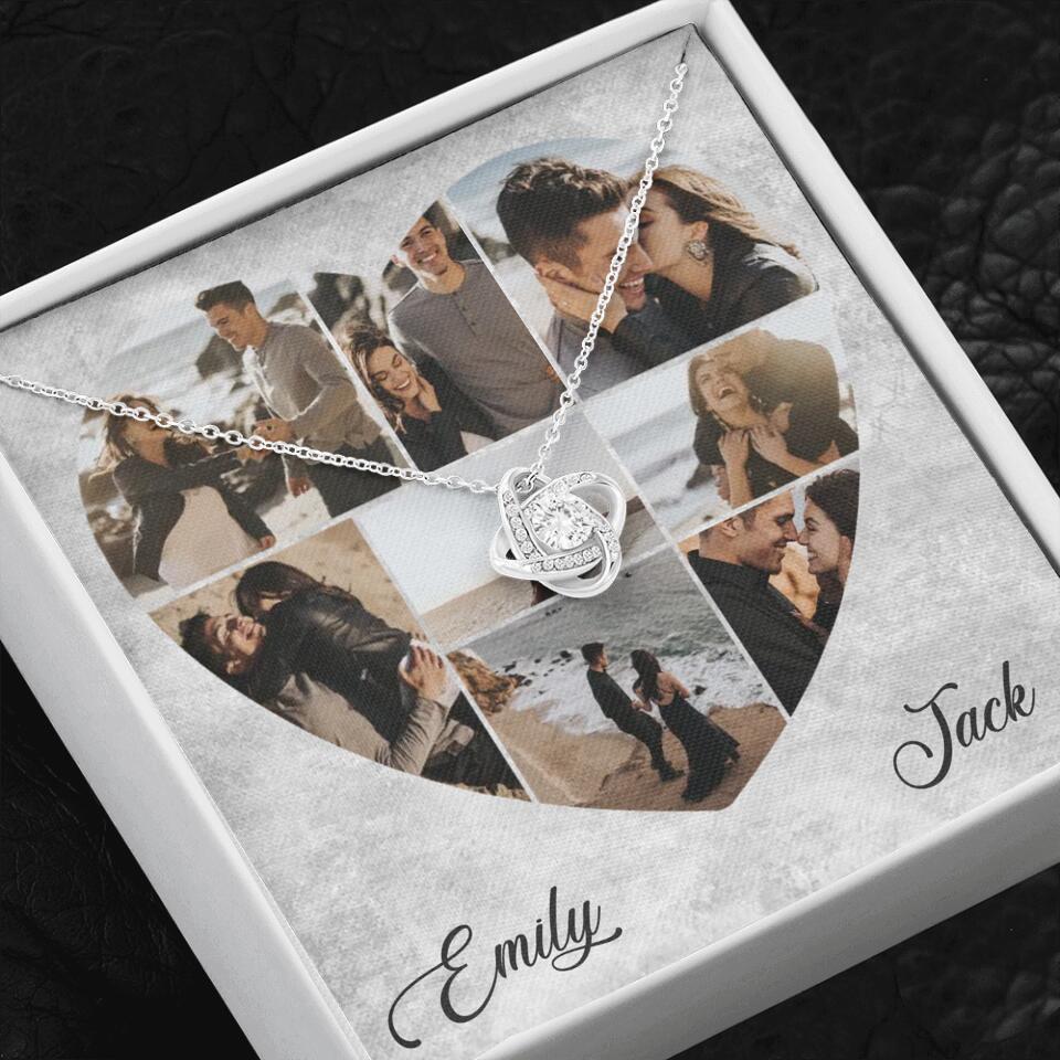 Heart Shaped Photo Custom Necklace Anniversary Gift For Wife Girlfriend