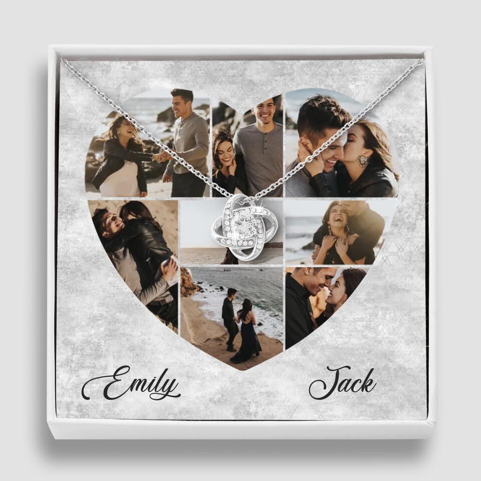 Heart Shaped Photo Custom Necklace Anniversary Gift For Wife Girlfriend