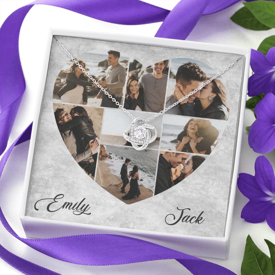 Heart Shaped Photo Custom Necklace Anniversary Gift For Wife Girlfriend