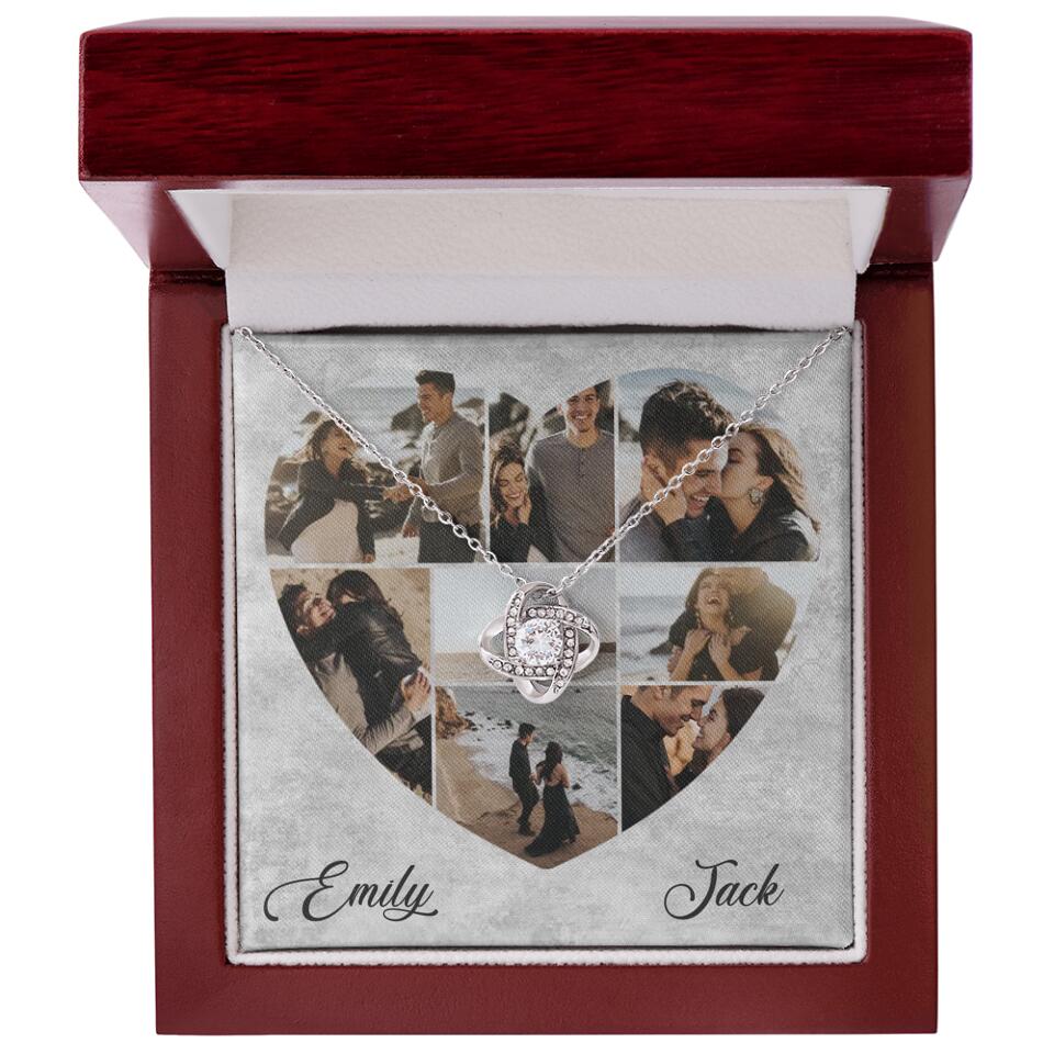Heart Shaped Photo Custom Necklace Anniversary Gift For Wife Girlfriend
