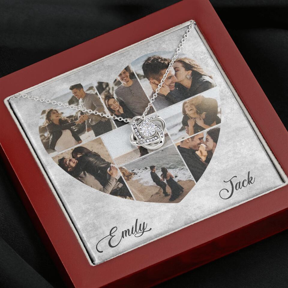 Heart Shaped Photo Custom Necklace Anniversary Gift For Wife Girlfriend