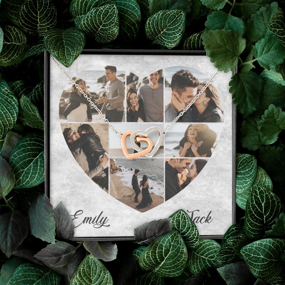 Heart Shaped Photo Custom Necklace Anniversary Gift For Wife Girlfriend