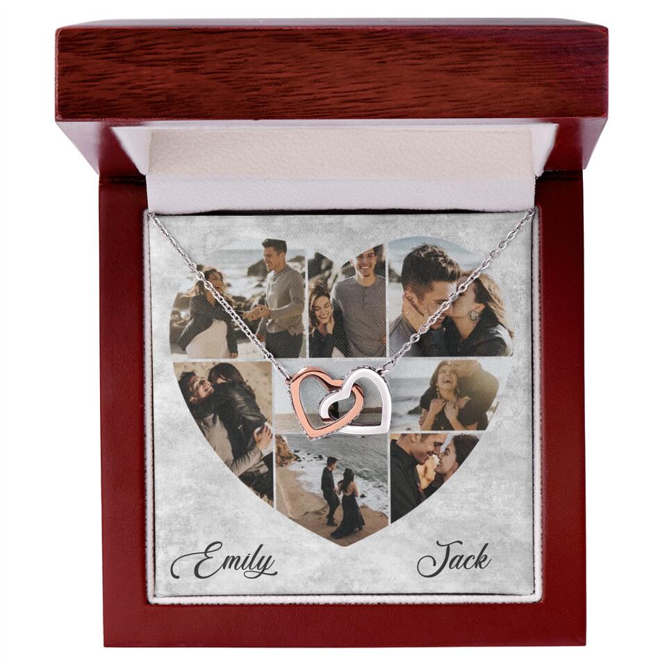 Heart Shaped Photo Custom Necklace Anniversary Gift For Wife Girlfriend